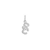USC Trojans SC Interlock Sterling Silver Charm